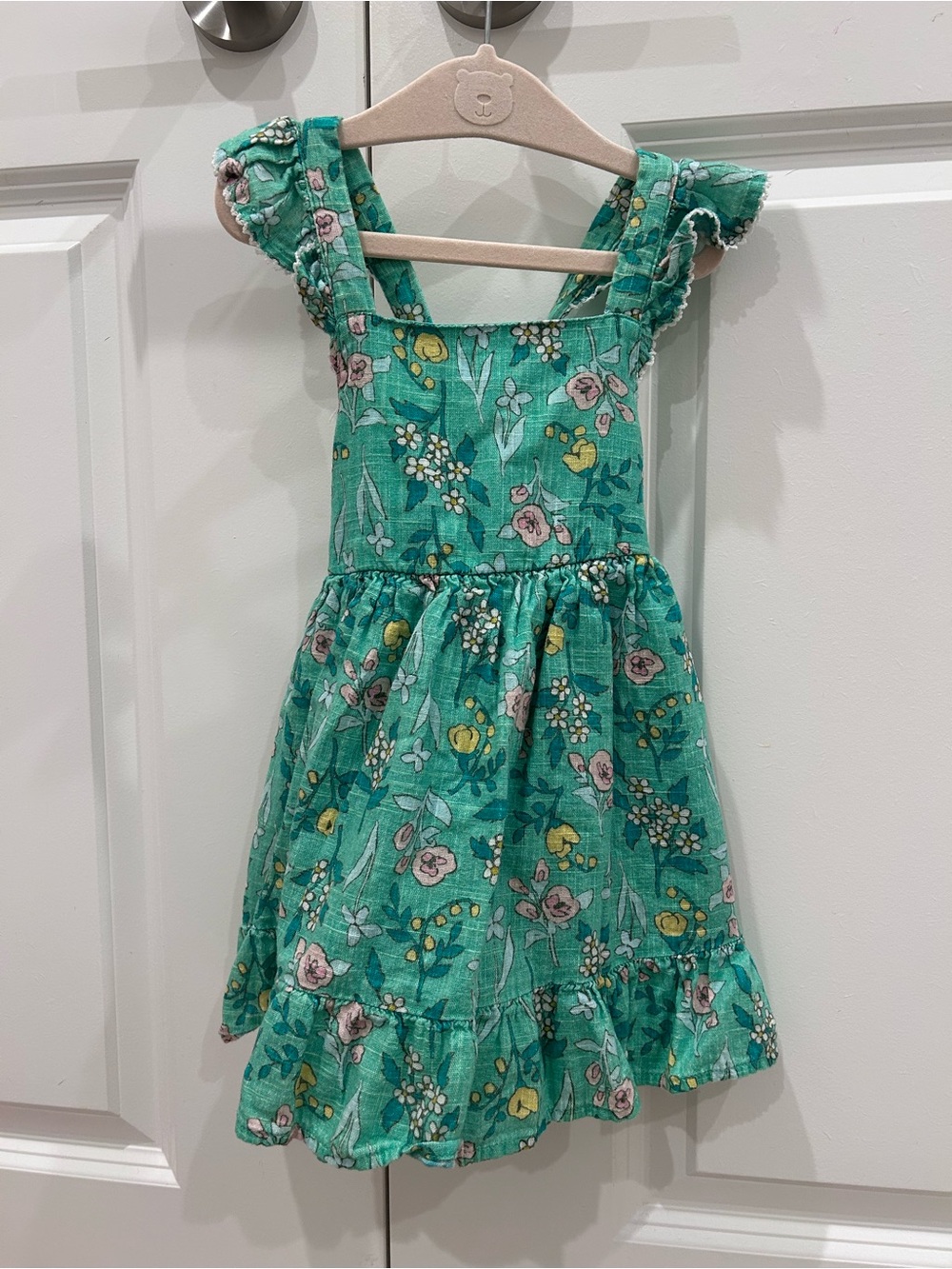 Cat & Jack Green Floral Ruffle Sundress